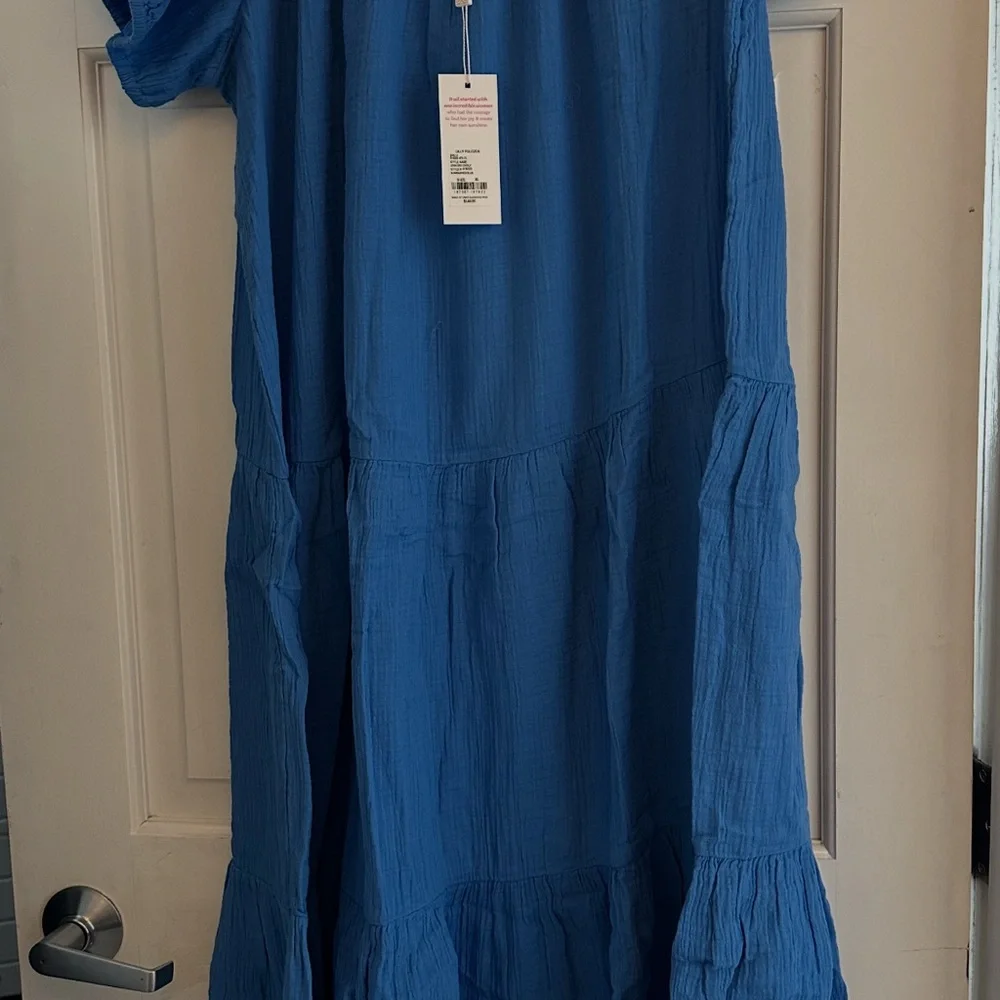 Lilly Pulitzer Zemini Maxi Coverup in Vibrant Blue - Picture 5 of 6